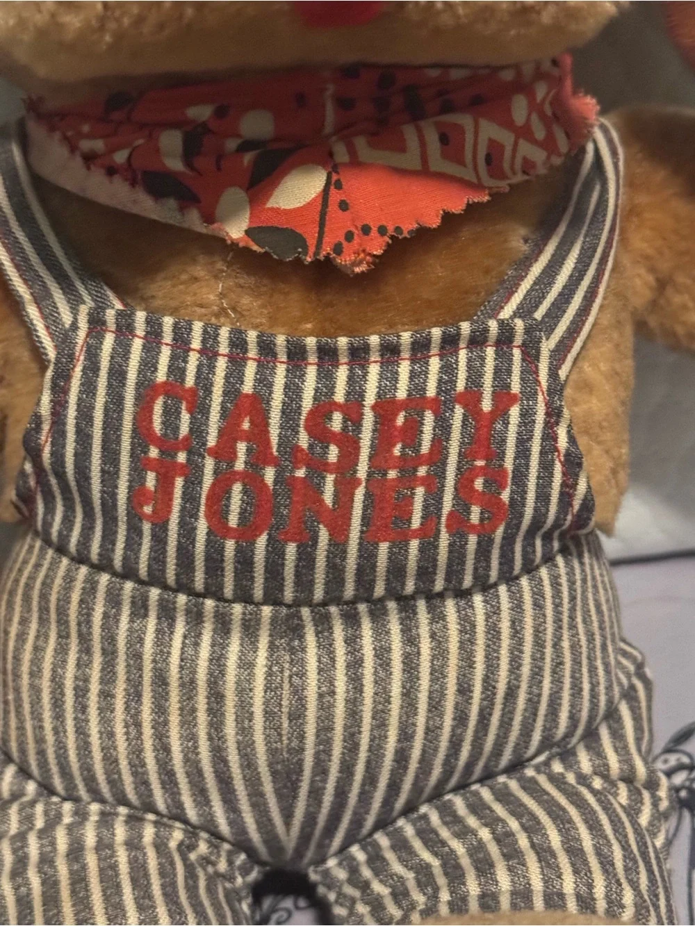VTG Knickerbocker 1970s Casey Jones Dog Train Engineer Stuffed Plush vintage